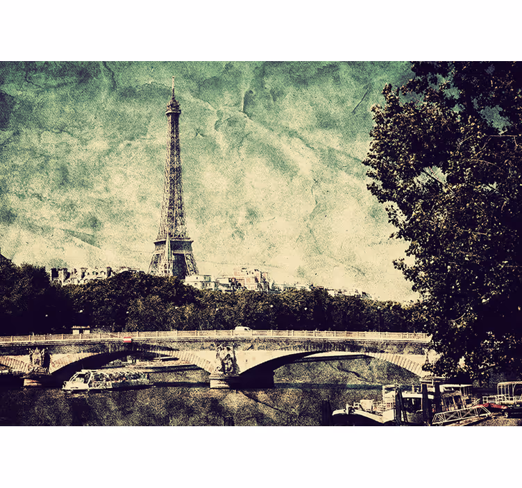 Persiana enrollable para cuarto ilustración de parís - TenVinilo