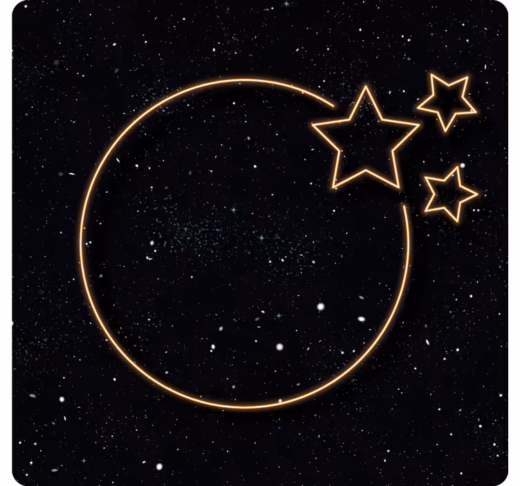 Persiana enrollable gris estrellas y luna en el espacio - TenVinilo