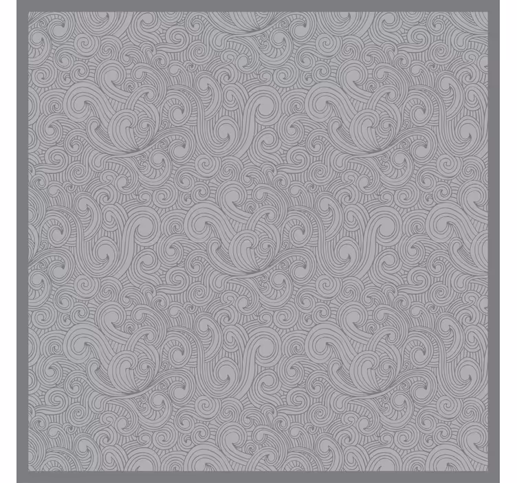 Persiana enrollable gris con patrón floral grisáceo - TenVinilo
