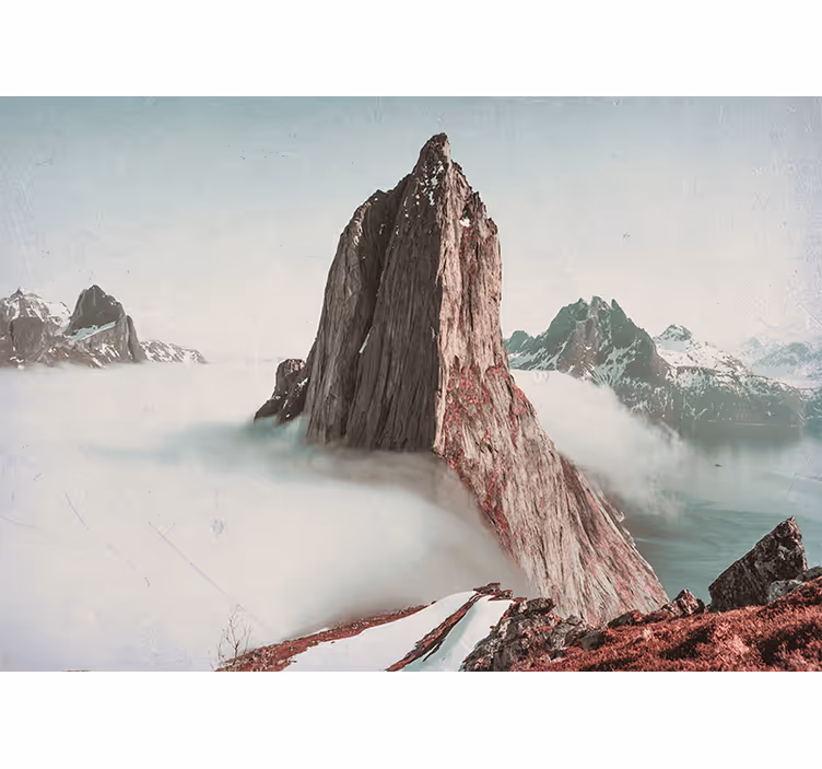 Persiana enrollable para cuarto montañas con niebla - TenVinilo