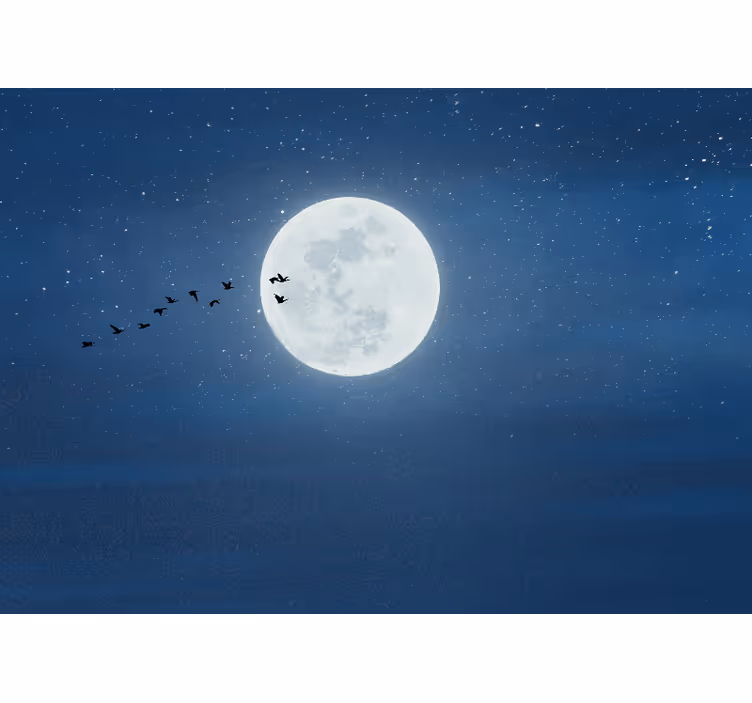 Persiana enrollable salón luna llena y cielo - TenVinilo