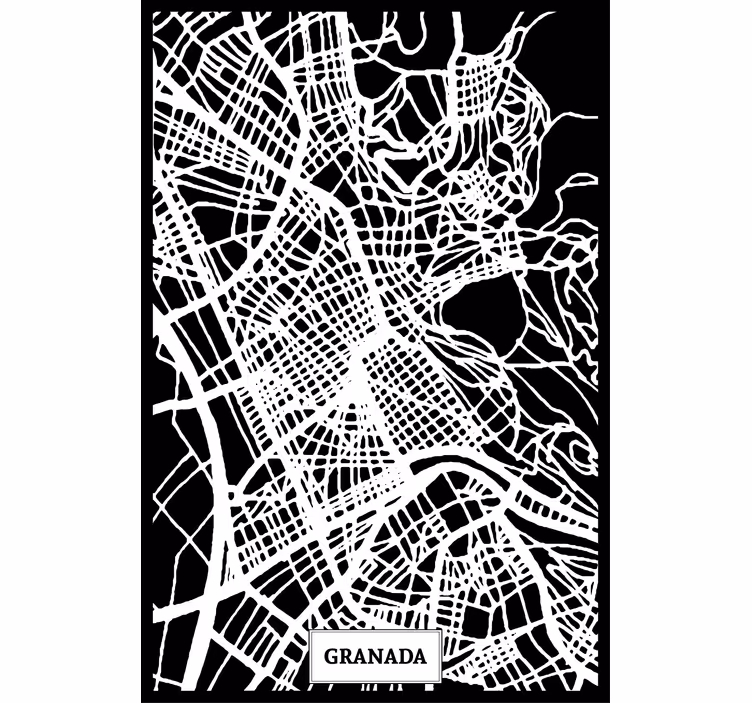 Persiana enrollable salón mapa topográfico granada - TenVinilo
