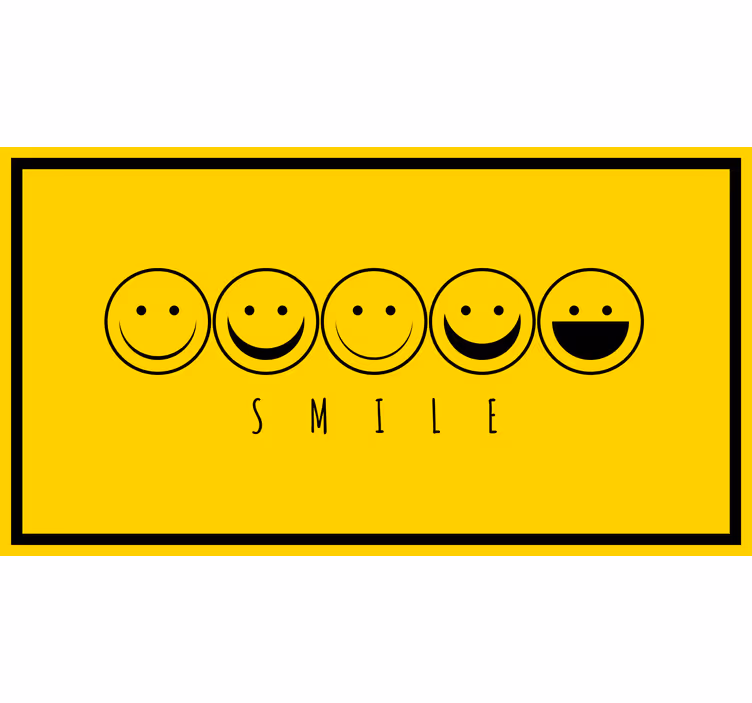 Persiana enrollable para cuarto emoticono sonriente amarillo - TenVinilo