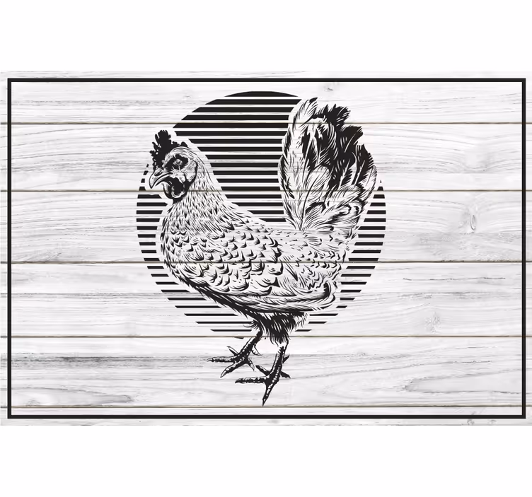 Persiana enrollable para cuarto pollito sobre tablones - TenVinilo