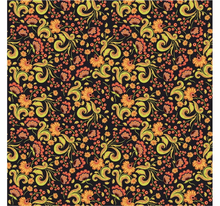 Persiana enrollable para cuarto estilo ruso amarillo y rojo - TenVinilo