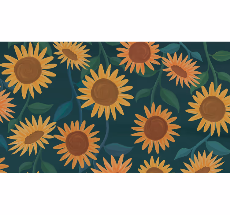 Persiana enrollable para cuarto planta de girasoles - TenVinilo