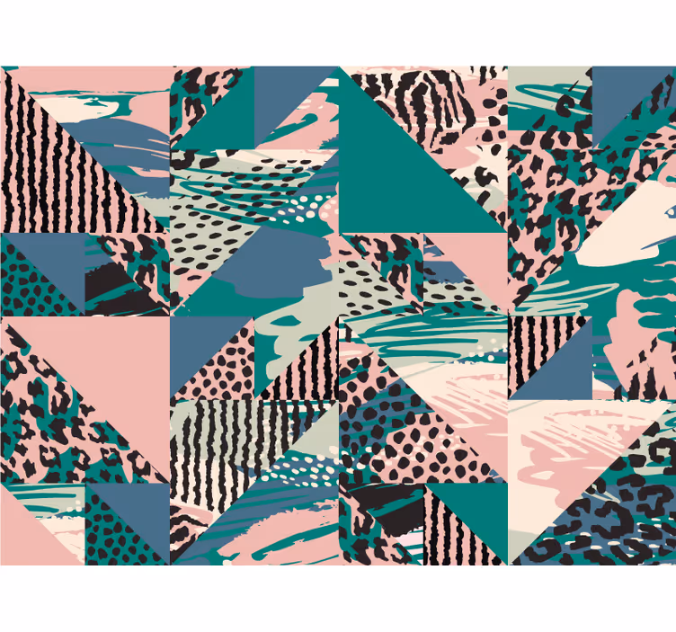 Persiana enrollable para cuarto azulejos leopardo étnicos - TenVinilo