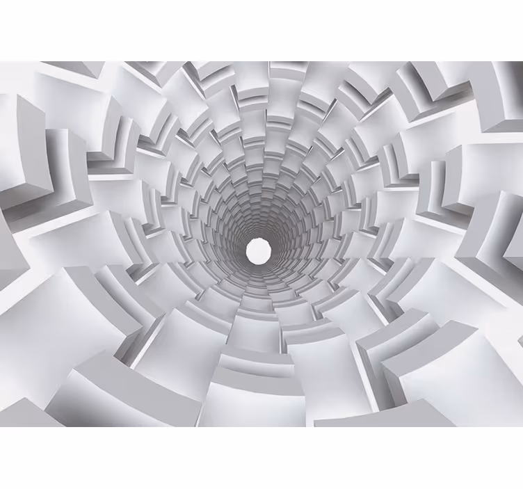 Persiana enrollable blanca túnel de papel 3d - TenVinilo