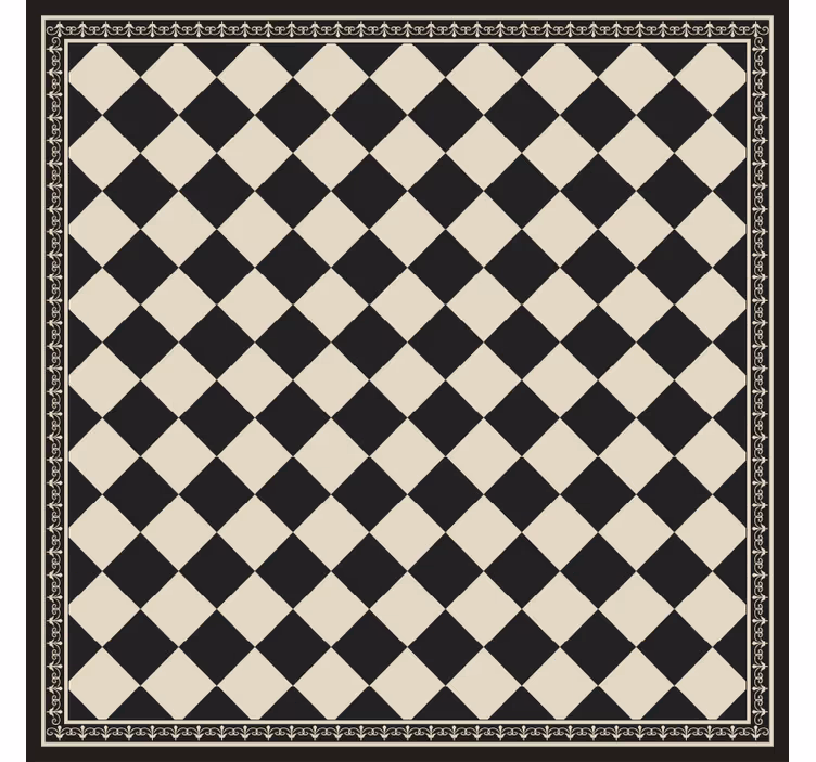 Persiana enrollable salón tablero de ajedrez negro - TenVinilo