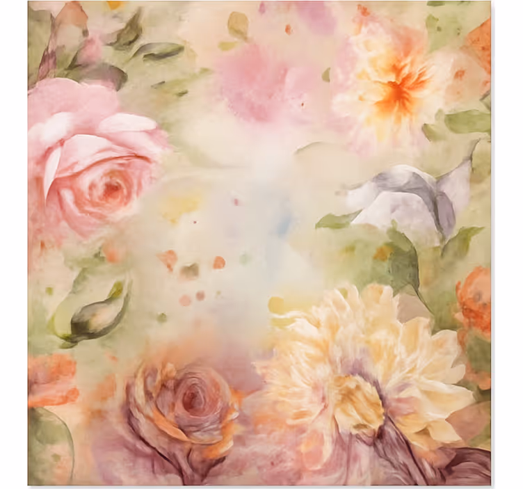 Persiana enrollable salón rosas florales rosas - TenVinilo