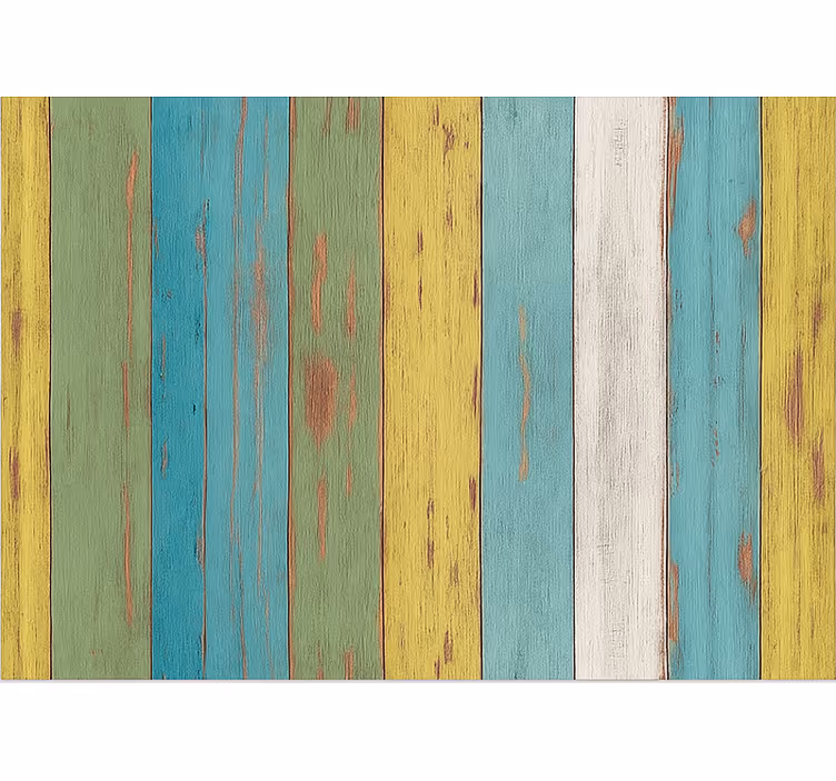 Persiana enrollable salón efecto madera lavada colorida - TenVinilo