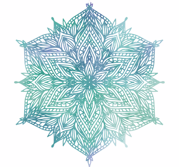 Persiana enrollable para cuarto mandala turquesa - TenVinilo