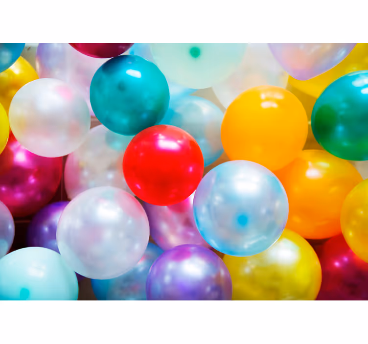 Persiana enrollable infantil globos coloridos - TenVinilo