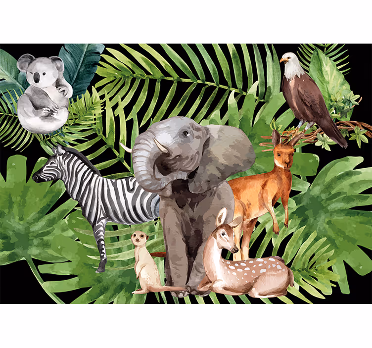 Persiana enrollable infantil reino de animales - TenVinilo