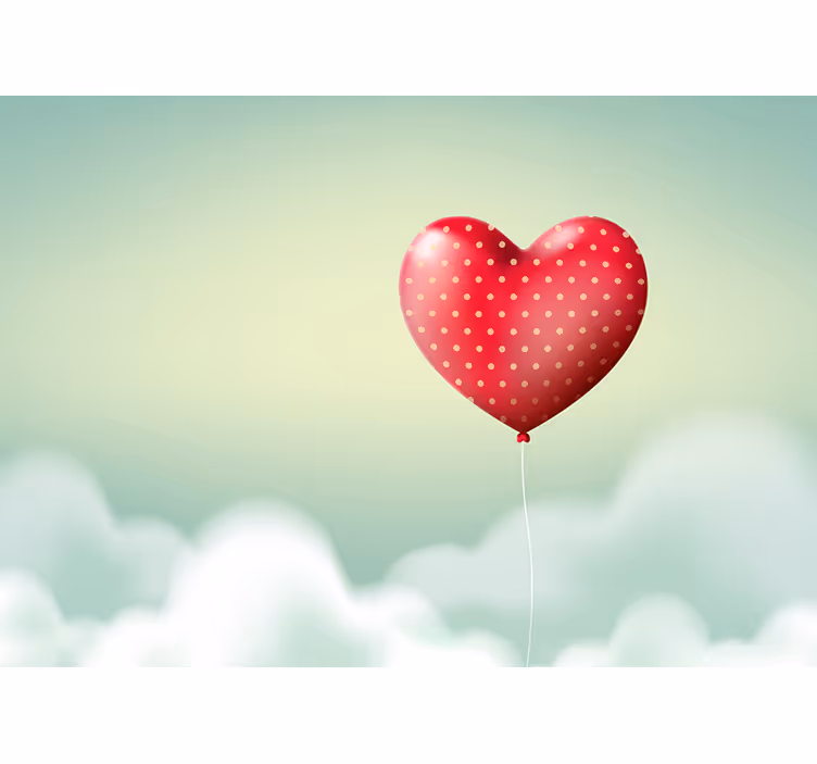 Persiana enrollable infantil globo rojo con amor - TenVinilo