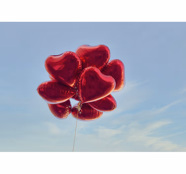 Persiana enrollable infantil globos rojos vintage - TenVinilo