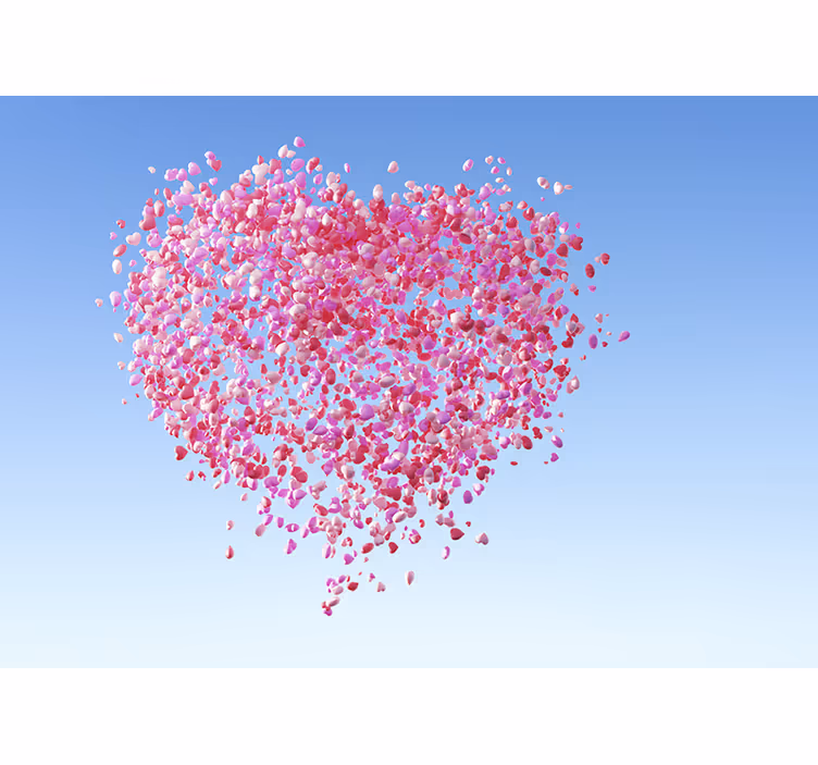 Persiana enrollable infantil globos de corazones grandes - TenVinilo