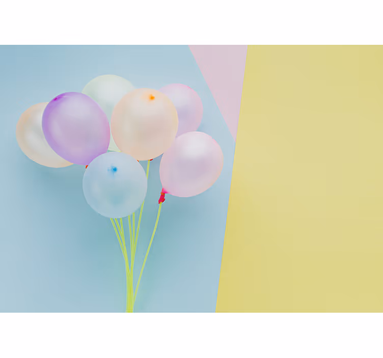Persiana enrollable infantil marco moderno con globos - TenVinilo