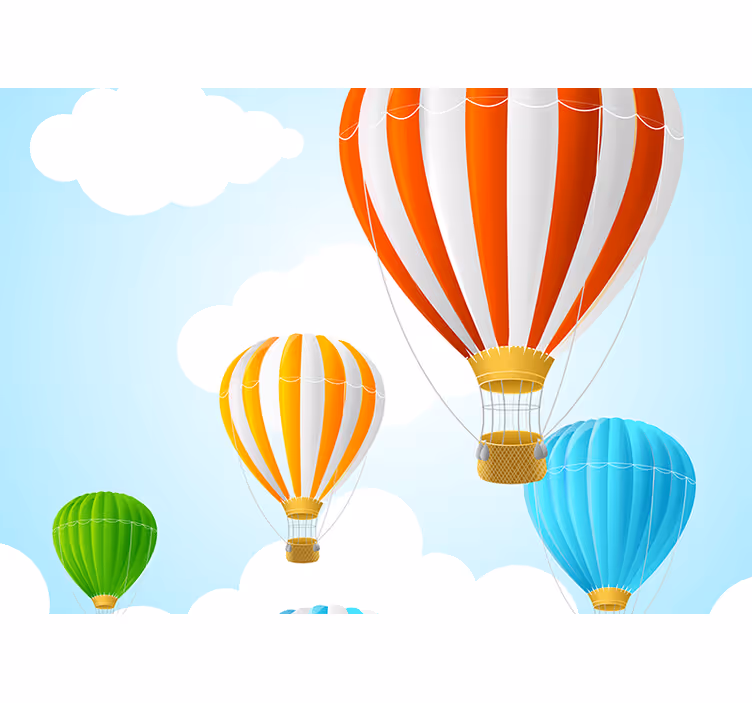 Persiana enrollable infantil globo aerostático brillante - TenVinilo