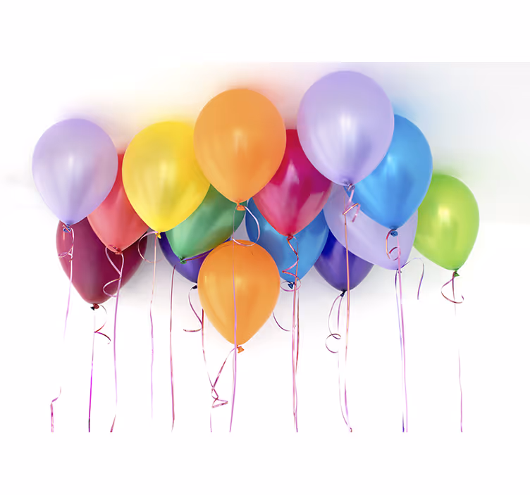 Persiana enrollable infantil globos de colores arriba - TenVinilo