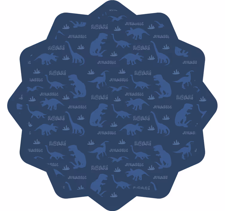 Persiana enrollable infantil dinosaurios en fondo azul - TenVinilo