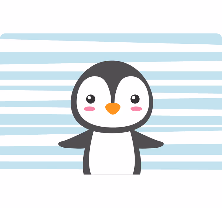 Persiana enrollable infantil pingüino feliz - TenVinilo
