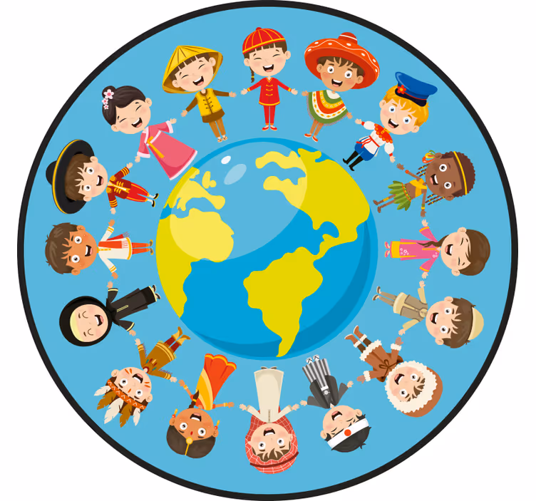 Persiana enrollable infantil con motivos étnicos - TenVinilo