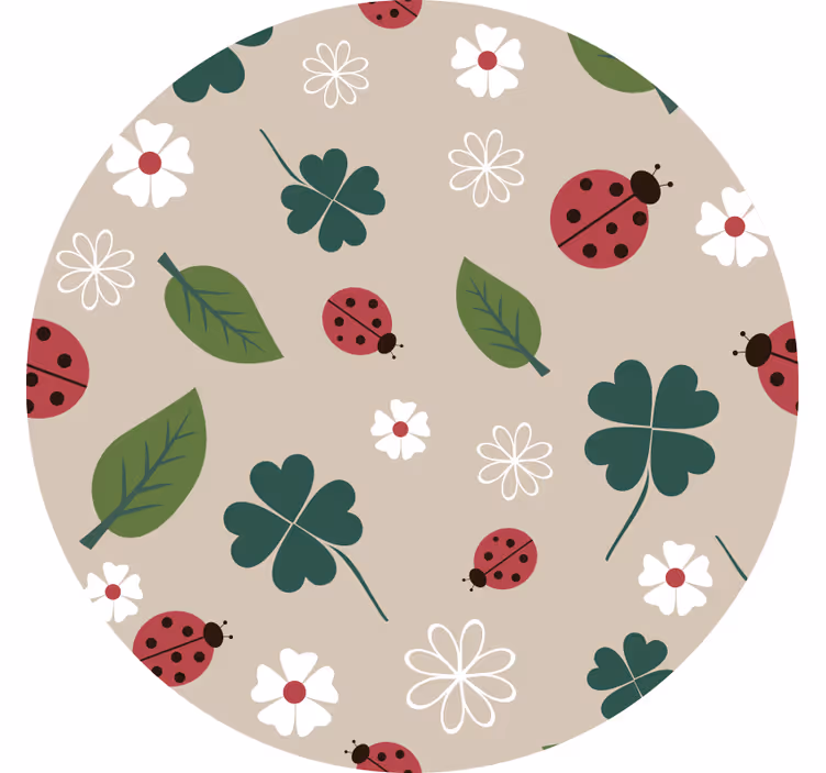 Persiana enrollable infantil hojas con mariquita - TenVinilo