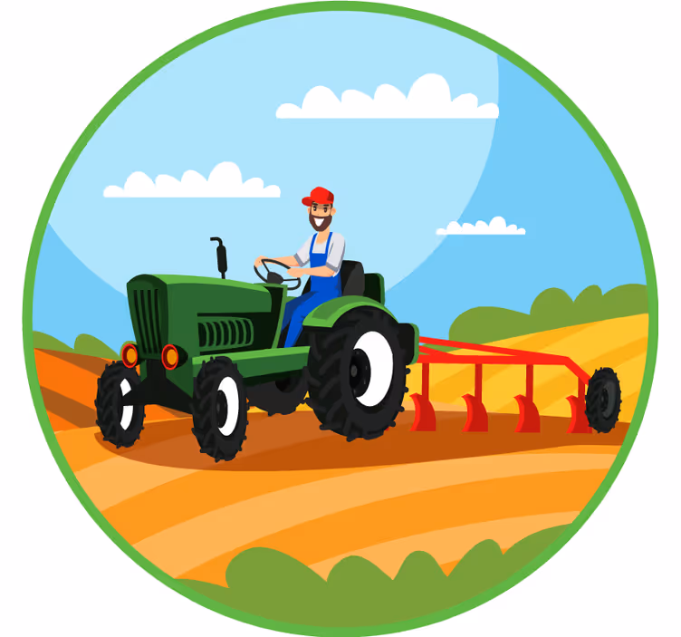 Persiana enrollable infantil tractor de labranza - TenVinilo