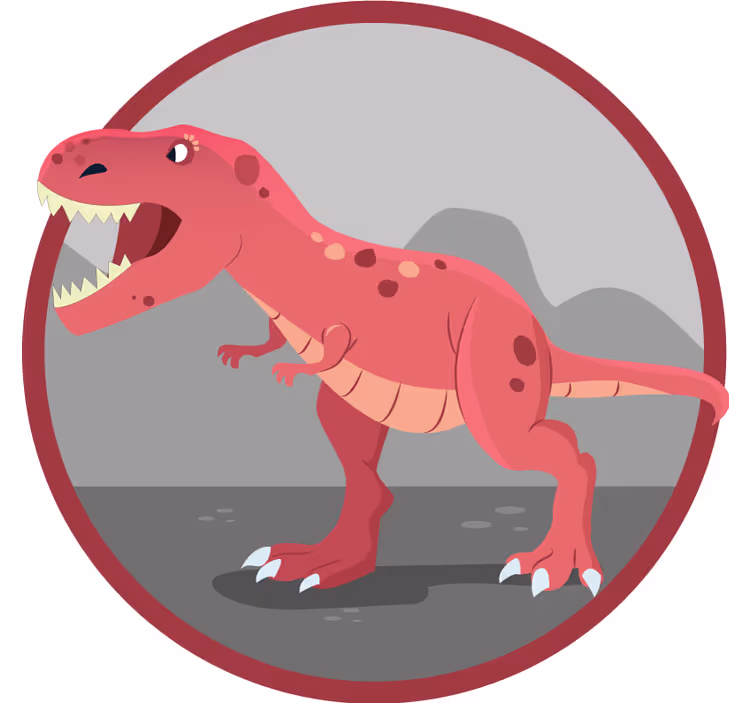 Persiana enrollable infantil ilustración de t-rex rugiente - TenVinilo