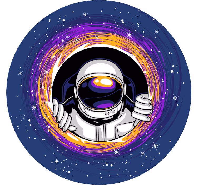 Persiana enrollable infantil astronauta en el espacio - TenVinilo
