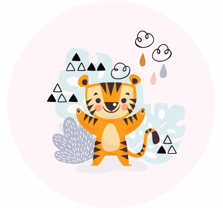 Persiana enrollable infantil dibujo de un tigre - TenVinilo