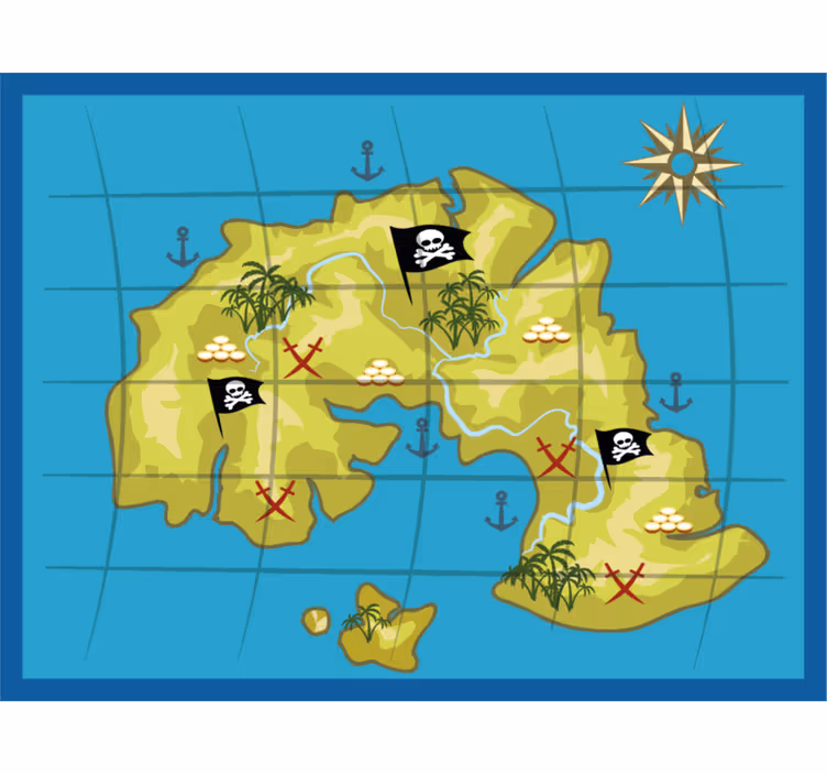 Persiana enrollable infantil mapa de aventuras usa - TenVinilo