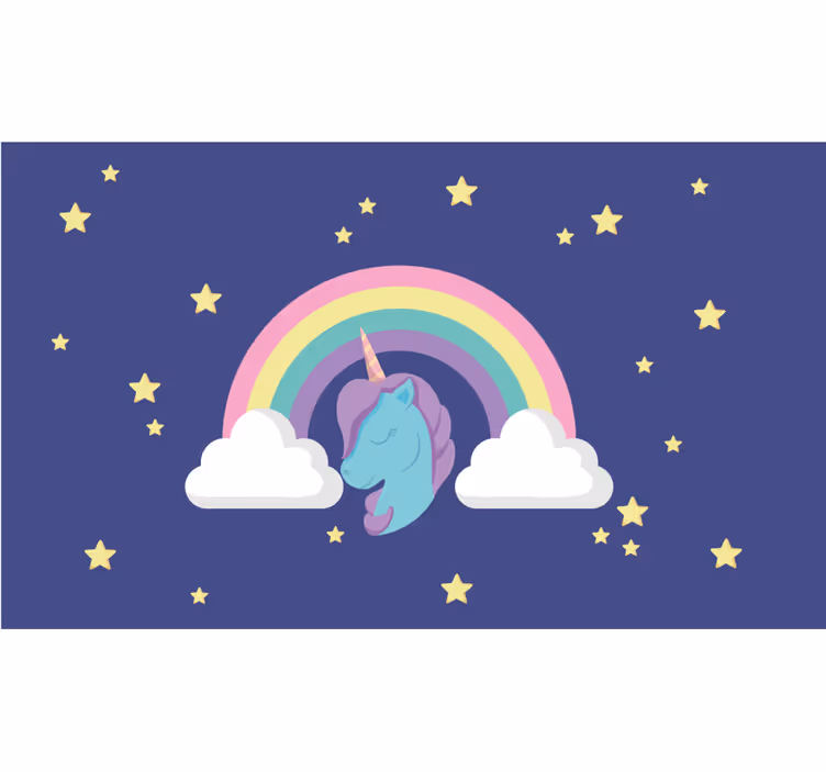 Persiana enrollable infantil unicornio arcoíris - TenVinilo