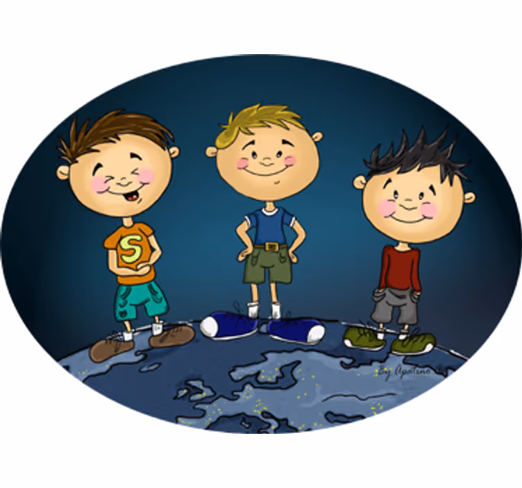 Persiana enrollable infantil adhesivo niños en el mundo - TenVinilo