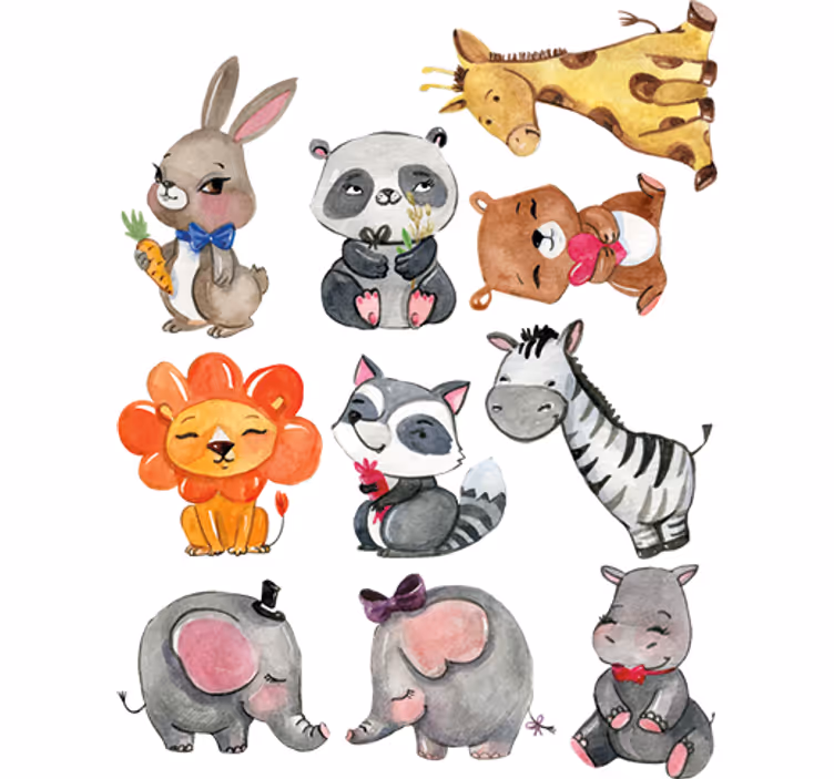 Persiana enrollable infantil pegatinas animales selva - TenVinilo