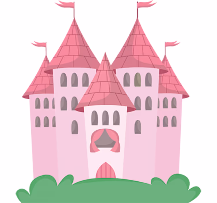 Persiana enrollable infantil castillo rosa - TenVinilo