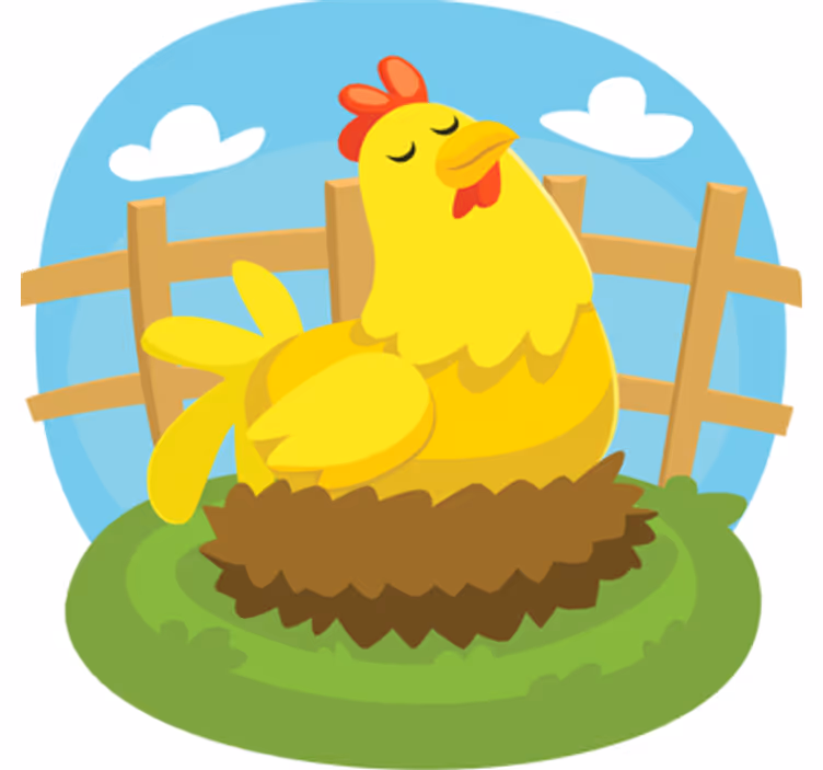 Persiana enrollable infantil gallina ponedora - TenVinilo