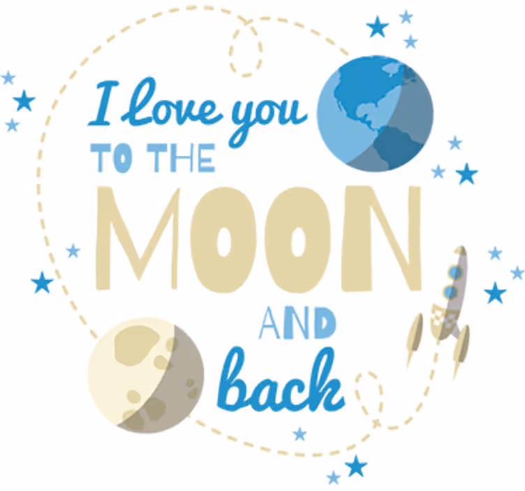 Persiana enrollable infantil te amo hasta la luna - TenVinilo