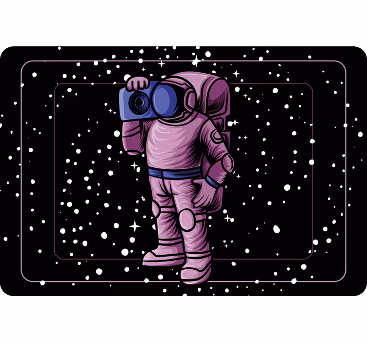 Persiana enrollable infantil astronauta con radio - TenVinilo