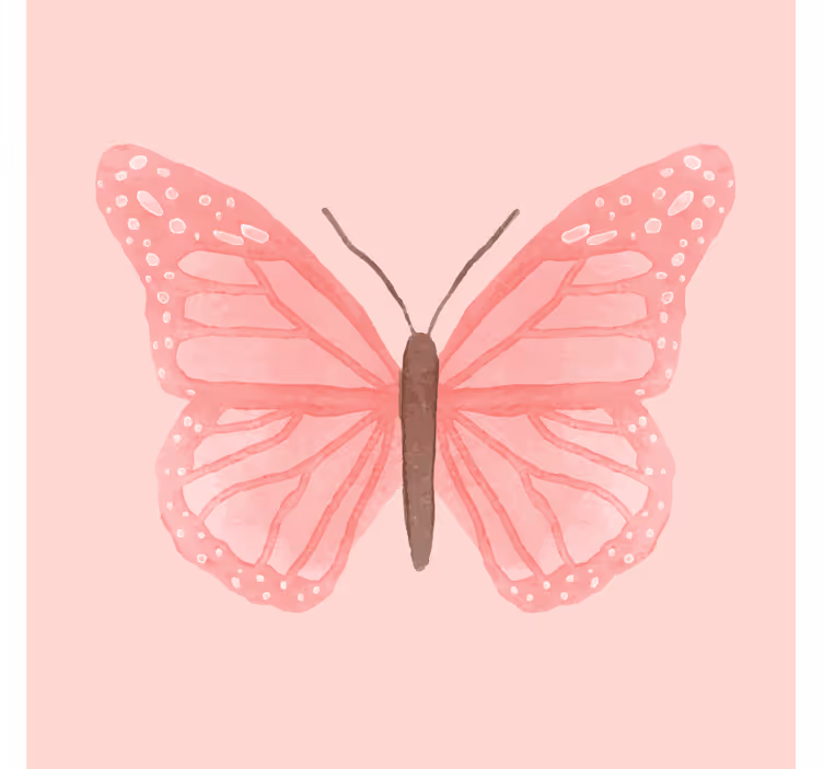 Persiana enrollable infantil mariposas en azulejos rosas - TenVinilo