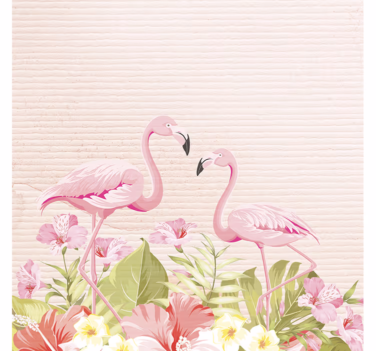 Persiana enrollable infantil flores y flamencos - TenVinilo