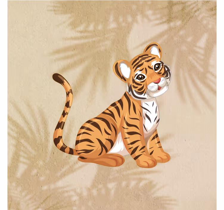 Persiana enrollable infantil retrato de tigre bebé - TenVinilo