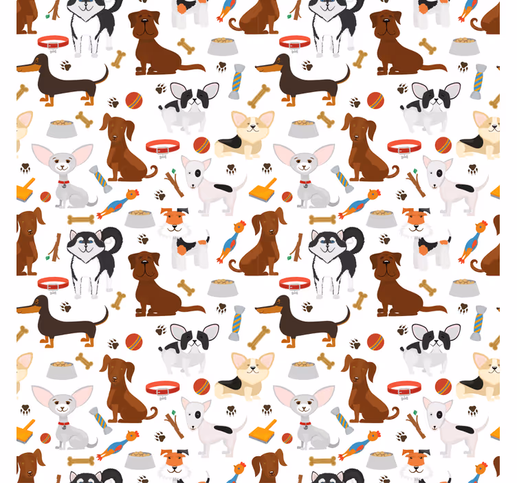 Persiana enrollable infantil cachorros mezcla adorables - TenVinilo