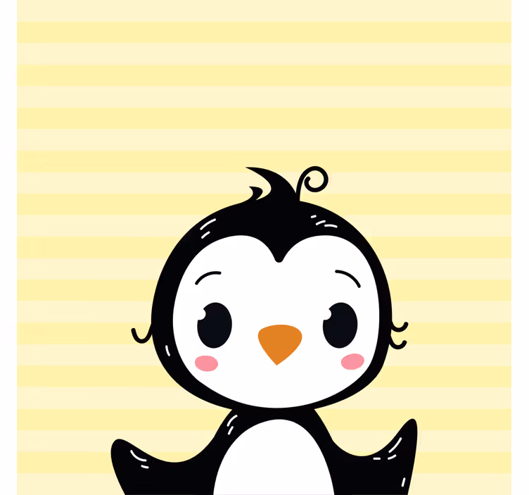 Persiana enrollable infantil pingüino bebé adorable - TenVinilo