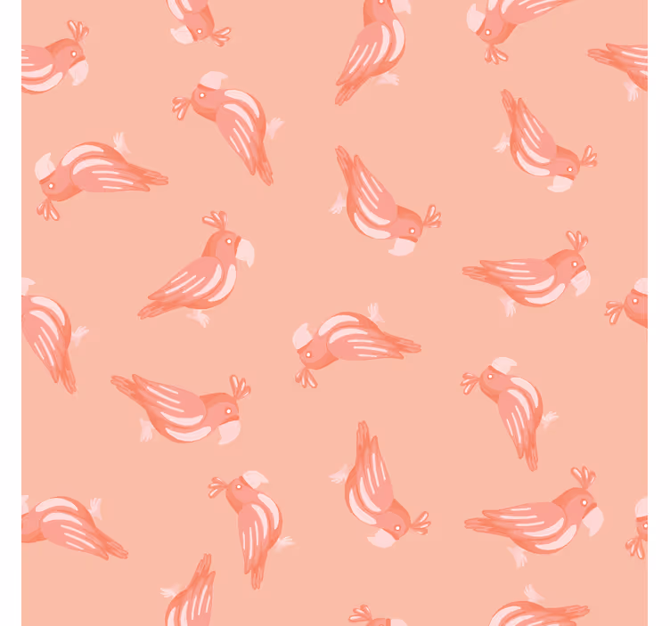 Persiana enrollable infantil patrón de aves rosas - TenVinilo