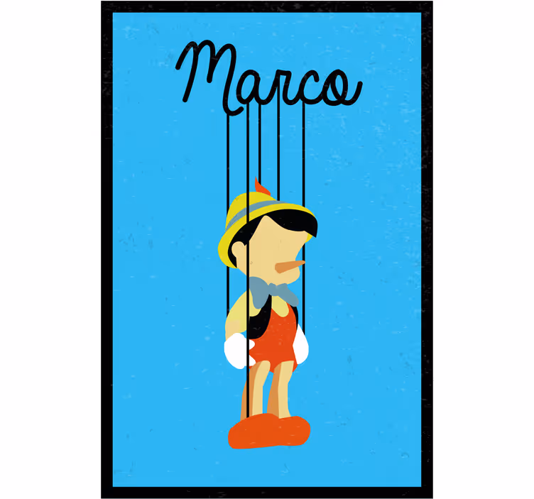 Persiana enrollable infantil pinocho personalizado - TenVinilo