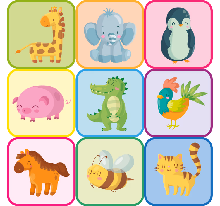 Persiana enrollable infantil animal para muebles - TenVinilo