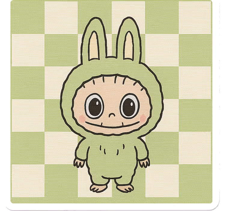 Persiana enrollable infantil muñeca monstruo en lienzo - TenVinilo