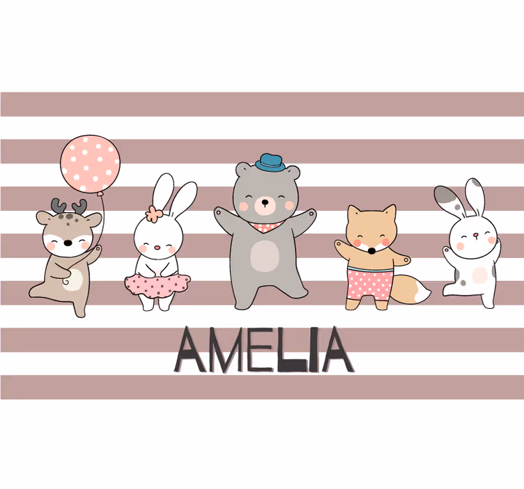 Persiana enrollable infantil colección de animales felices - TenVinilo